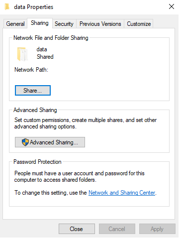 Forms Boss Data Folder Share Button