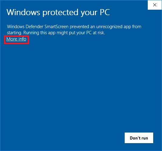 Forms Boss Windows Defender SmartScreen warning 1